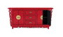 GINER Y COLOMER Aparador avec 2 portes et 3 tiroirs en bois de manguier, Rouge